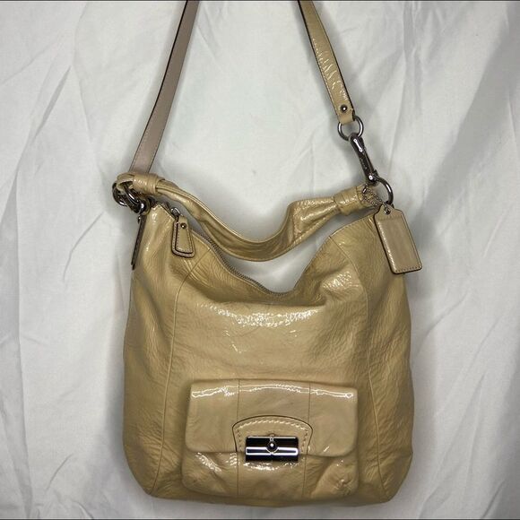 Coach Patent Leather Kristin Hobo Crossbody - Picture 1 of 7